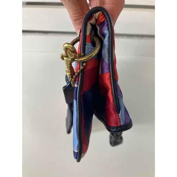 COACH 42178 LARGE COACH MULTI COLOR SIGNATURE NYLON WRISTLET - Picture 16 of 16